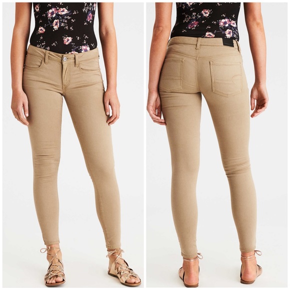 american eagle khaki jeggings